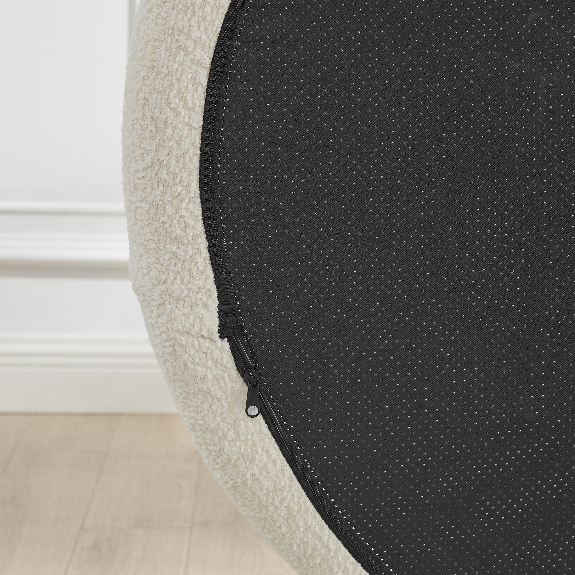 Modern Oval Lounge Chair with Integrated Backrest, Side Armrest & Pillow, Compact Single Lazy Sofa for Living Room, Bedroom, Apartment Modern Oval Lounge Chair with Integrated Backrest, Side Armrest & Pillow, Compact Single Lazy Sofa for Living Room, Bedroom, Apartment