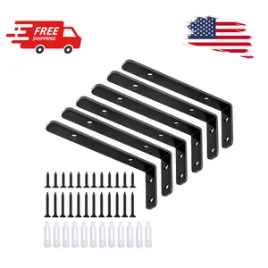 6PCS L Bracket, 5"×2"(125×50mm) Shelf Support Corner Bracket