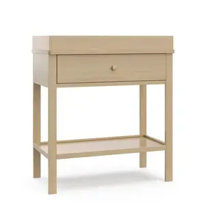 An Storage Baby Changing Table Driftwood GREENGUARD Gold Certified, Changing Table with Drawer, Changing Table Topper, Perfect for