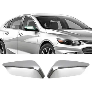 Mirror Cover Compatible with 2016-2024 Chevy Chevrolet Malibu Replacement for 84026841 84026842 Side Mirror Cap ABS Plastic (Silvery)