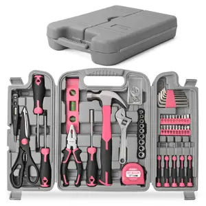 Hi-Spec 54pc Pink Tool Kit for Women | All-in-One DIY Set in Compact Case | Great Gift Idea