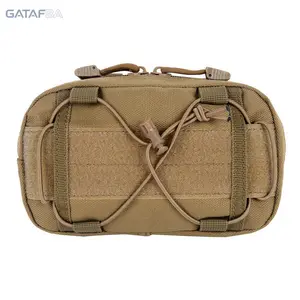 600D Camo Tactical Accessory Pouch EDC Everyday Carry Waist Fanny Pack Mini Square Molle Hang Bag Waterproof Wear-resistant Lightweight Adjustable Portable Storage Pouch for Outdoor Travel Hiking Camping Hunting Daily Casual Use