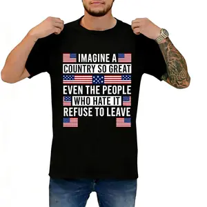 Imagine a Nation of Excellence Patriotic Graphic T Shirt Unisex Cotton Tee