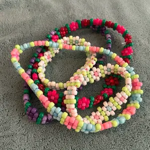 Kandi Beaded Flower Crown Elastic Headband