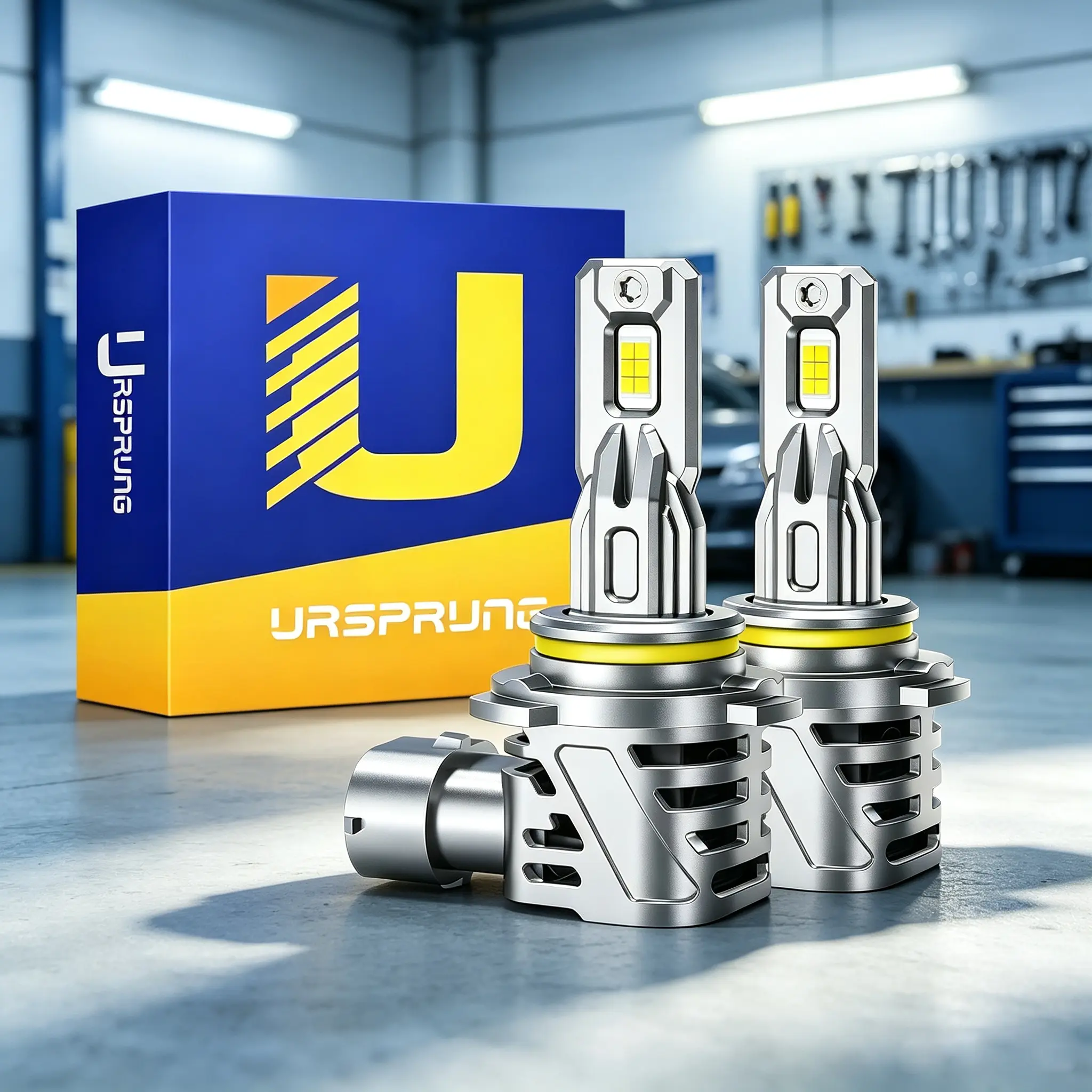 Toolupgrade Ursprung 2026 Newest‑Gen 9012/HIR2 LED Headlight Bulbs｜13X Brighter 6500K White, Canbus Plug & Play, 10‑Year Lifespan Halogen Replacement