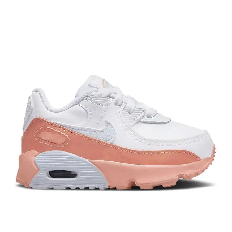 Toddler's Nike Air Max 90 LTR SE White/Aura-Lt Madder Root (DM0958 100)