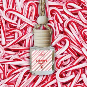 Candy Cane Christmas Car Air Freshener - Scented Car Diffuser