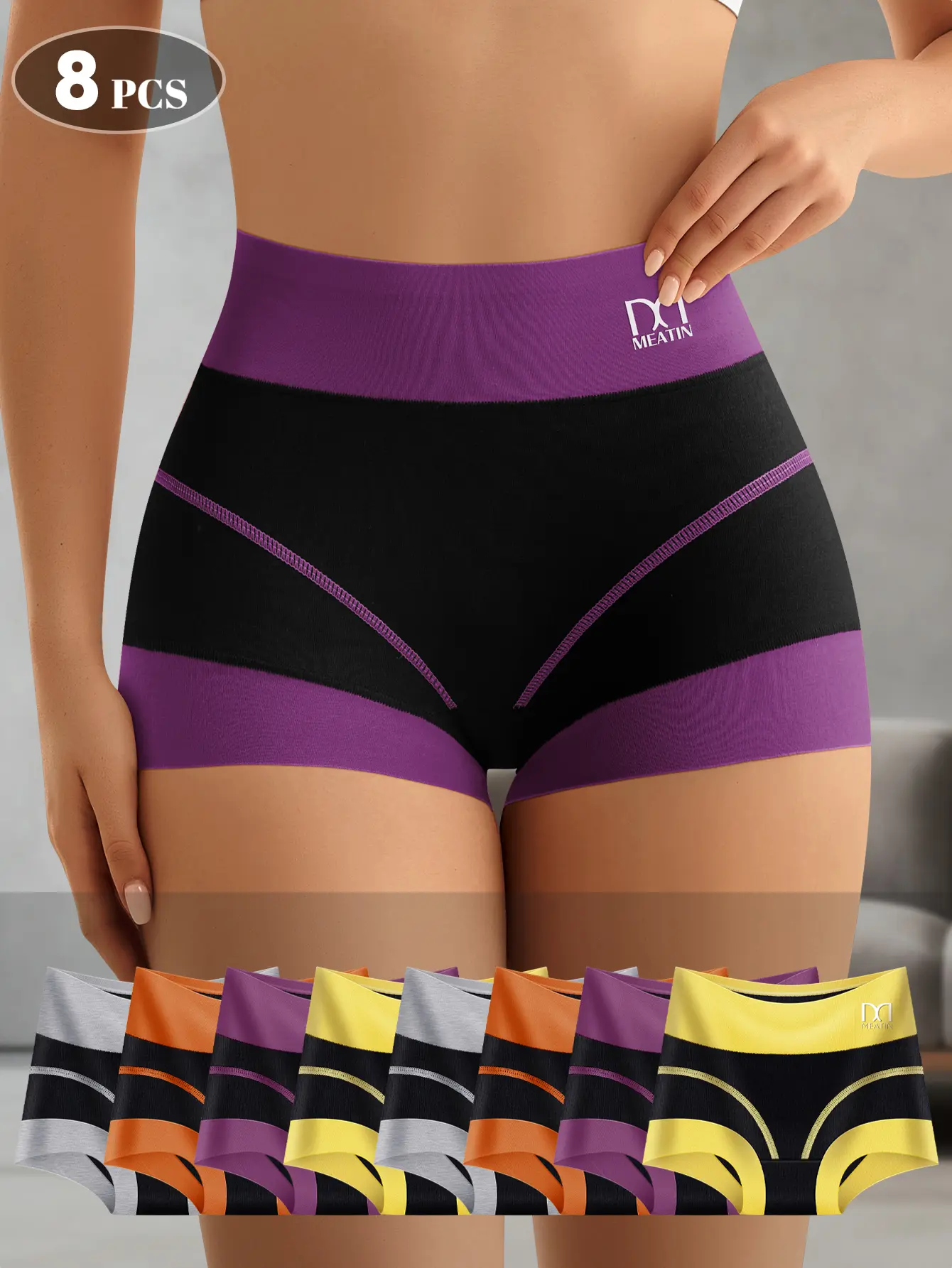 QUASTI 4/8 Pack Full-coverage Padded Boxer   Period   Shorts, Cotton High Waist Comfort Briefs Firm Control Underwear, Comfortable Breathable Underwear Intimate Panties for Women, Summerwins