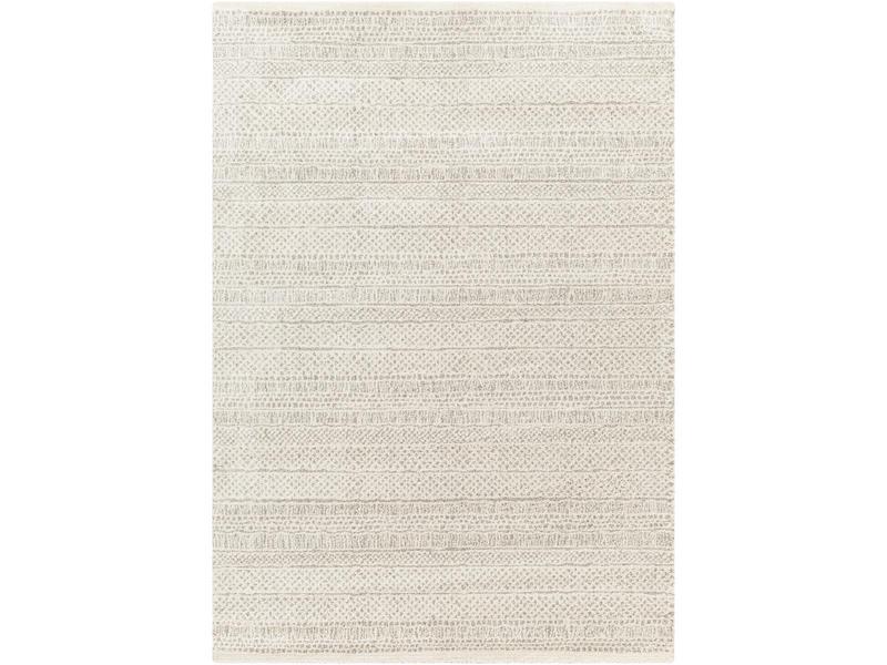 Livabliss GVC2312-71010 High Pile Machine-Woven Polyester Blend Rectangular Modern Soft Shaggy Area Rug - 7ft10in W x 10ft L Gavic Design, Natural Tones (Beige/Gray/White), Woven Texture, Durable Indoor Decor, Fluffy Rugs