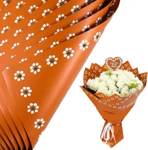 20 Sheet Mexican Flower Wrapping Paper De Barro  Flower Bouquet Wrapping Paper for Cielito Lindo Party  Shower Barro Bouquet Floral  Wrap DIY Wedding Birthday(Brown)