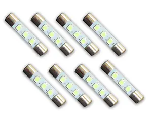 8 Cool Blue 8V LED Lamp Fuse-Type Bulbs for Pioneer Receivers and Amplifiers…
