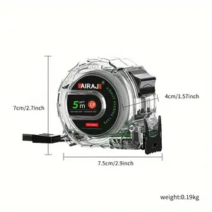 1 Piece Fluorescent Thickened Steel Tape Measure, Household Measuring Meter Tape, Reinforced Wear-Resistant Material, Waterproof Night Light Tape Measure, Circular Scale 196.85inch / 275.59inch / 393.7inch High Precision Measuring Tape