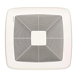 Broan-Nutone QT130E Energy Star Ventilation Booster Fan - 130 CFM, White, 1.28 h x 0.93 w x 1.33 l in, 10.7 lbs, 6" Duct Connector, 6"-4" Reducer, Fan & Exhaust Equipment