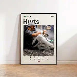 Football PosterJalen Hurts Poster, Philadelphia Eagles Poster, NFL Poster, Sports Poster, NFL Fans, Football Poster, NFL Wall Art, Sports Bedroom Posters