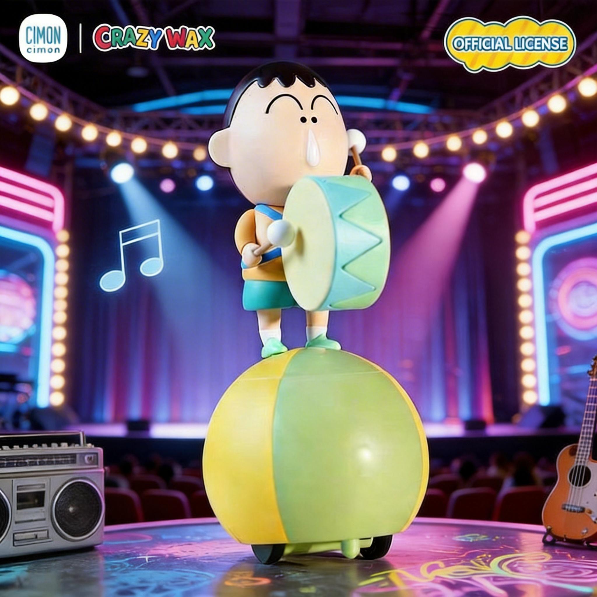 MINISO Crayon Shin-chan Swing Band series desktop ornament toy merchandise—cute gifts for friends, holiday gifts, birthday gifts