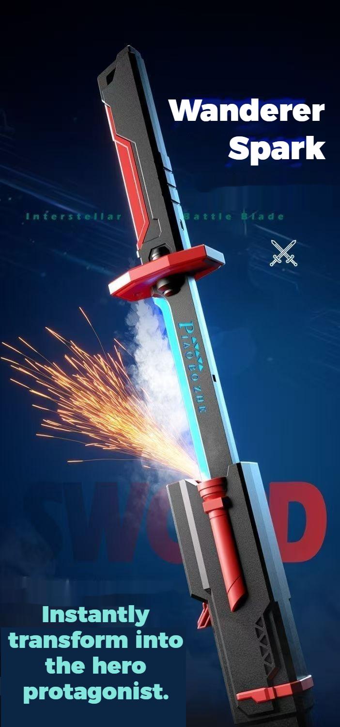 DKD SparkBlade Samurai LED Lightsaber Toy Cyberpunk Katana - 31.5" Light-Up Propfor Cosplay, Raves & Festivals RGB Lights Durable CollectibleItem US In Stock, Perfect Easter Gift