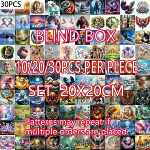 10pcs/20pcs/30pcs Diamond Painting Kit, DIY Craft Set, Round Diamond Art, Beginner Relaxing Handmade, Animal & Nature Theme, Perfect Gift