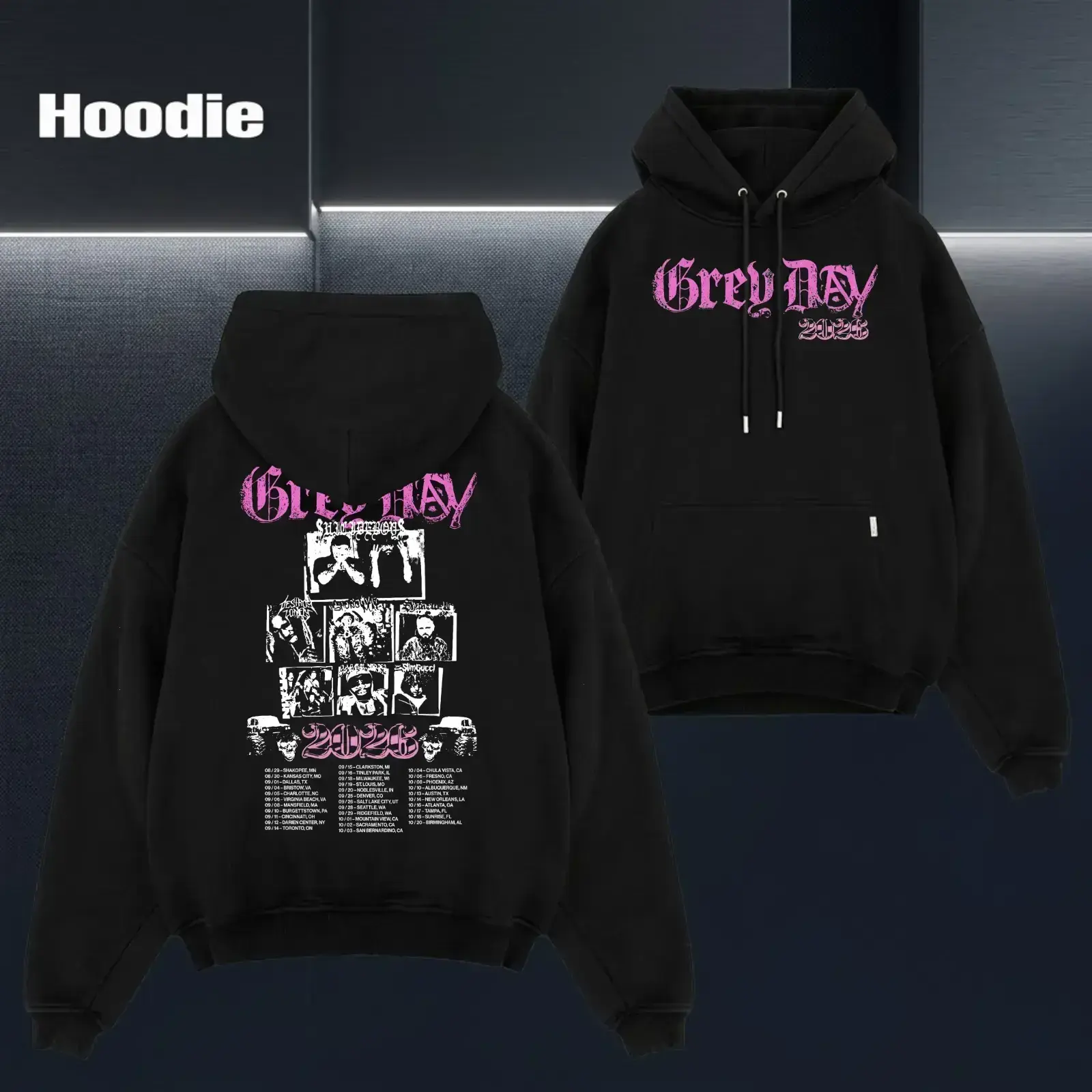 Limited GreyDay 2026 $UlClDEBOYS Tour Pink Design Ver2 Hoodie, $UlClDEBOYS G59 Merchandise, Rap Music Shirt, Pink G59 Merch - Unisex Rapper Clothing