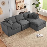 Gray-3Seats+1Ottoman