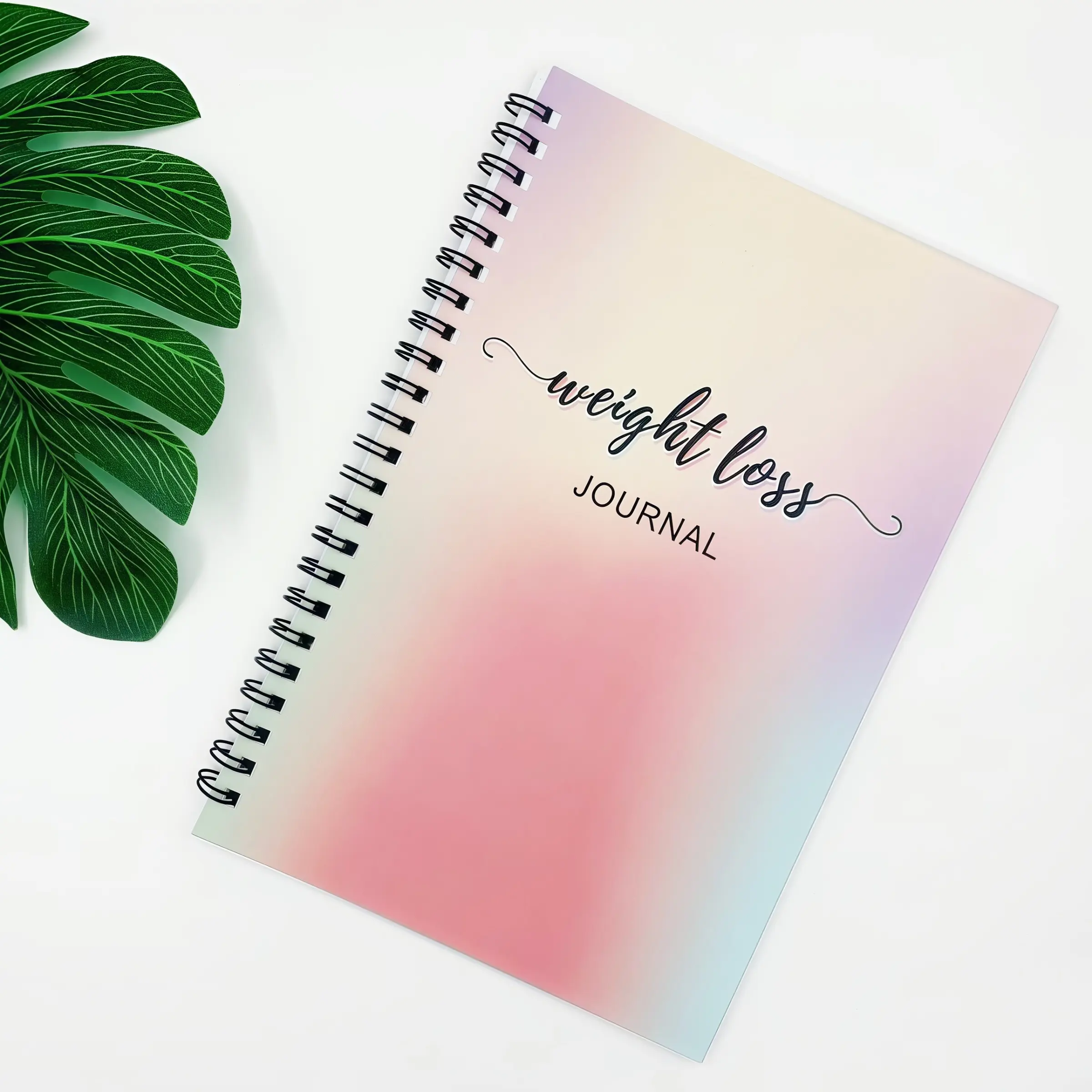 Weight Loss Planner Notebook, Fitness Journal for Dieting & Exercise Tracking, Daily Meal Plan Organizer, Health & Wellness Diary
