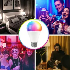 Rechargeable bulb A60 RGB 5V charging model with remote control bulb suitable for decoration, music festivals, festive atmosphere scenes, etc. Suitable for 5V1A charger