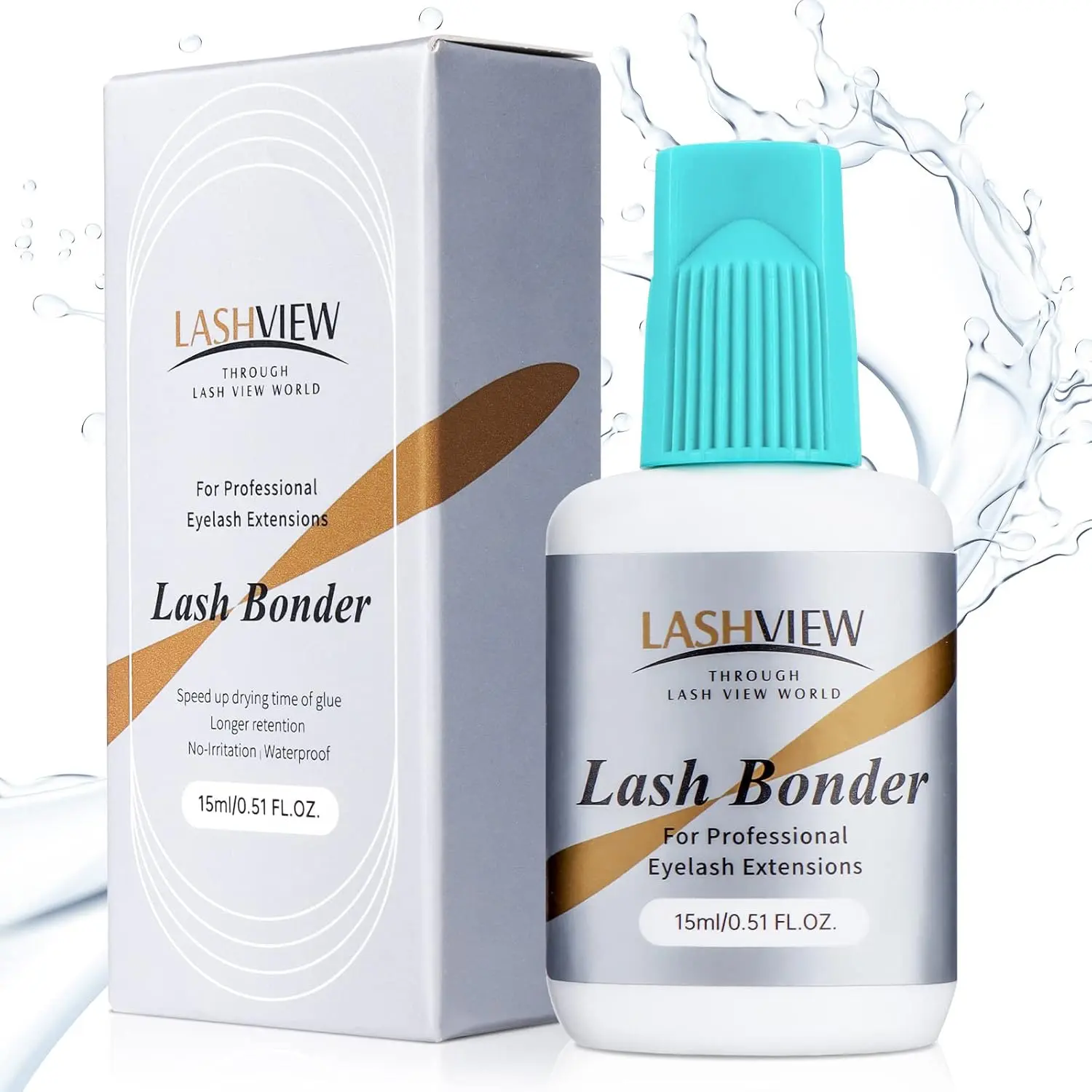 (Lash bonder is not Glue!)LASHVIEW Lash Bonder for Eyelash Extension Lash Sealant Speed up Glue Drying Longer Retention Low Irritation