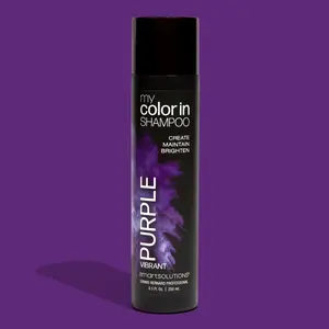 SMART SOLUTIONS MyColorIn Color Depositing Shampoo (Vibrant Purple) - Sulfate & Paraben Free Hair Dye | Made in USA (8 Colors)