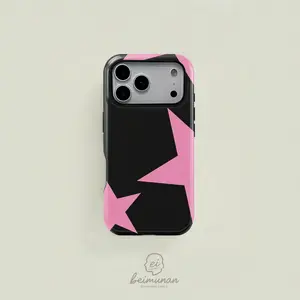 Pink Star 777 Pattern Print Phone Case， Heavy Duty 2in1 Shockproof Phone Protective Cover， Phone Accessories for iPhone X 11 12 13 14 15 16 17Pro Max， Perfect for Valentine's Day， Couples， Friends Gifts