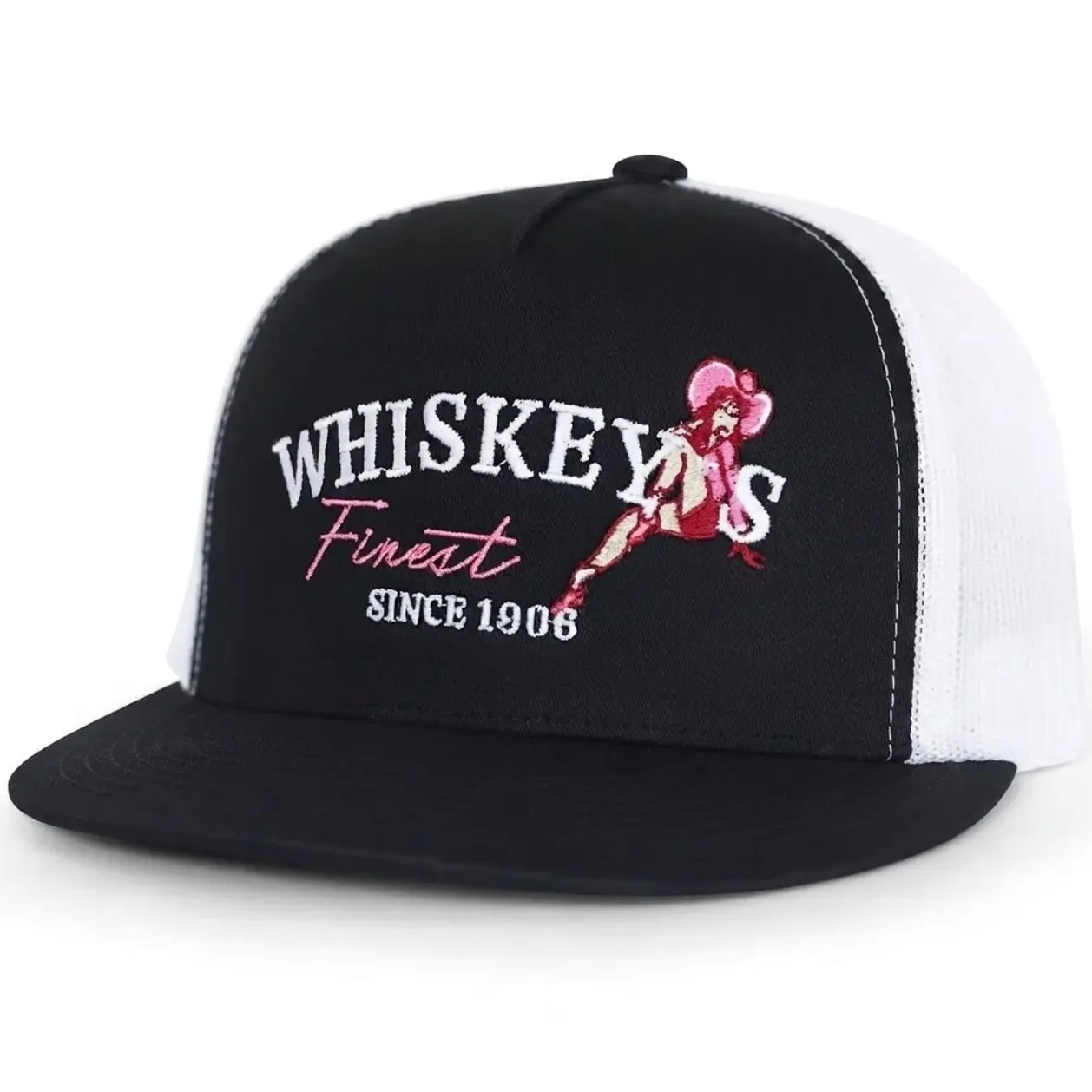 Whiskey Bent Hat Co. The 155 Embroidered Retro Hat Trucker Hat Many Colors Snapback Hat, Unisex Casual Street Style, Gift Idea For Her Him, Unisex Everyday Wear