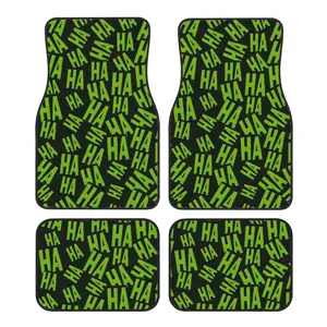 4 Pieces In Pack, 2D Flat Style, Haha pattern Car Floor Mats, Easy To Clean, Universal For Front And Rear Seats, Protective Pads For Men And Women, Women's Car Accessories, Jeep Accessories, Cybertruck Suitable, Suitable For Jeep, BMW, Tesl