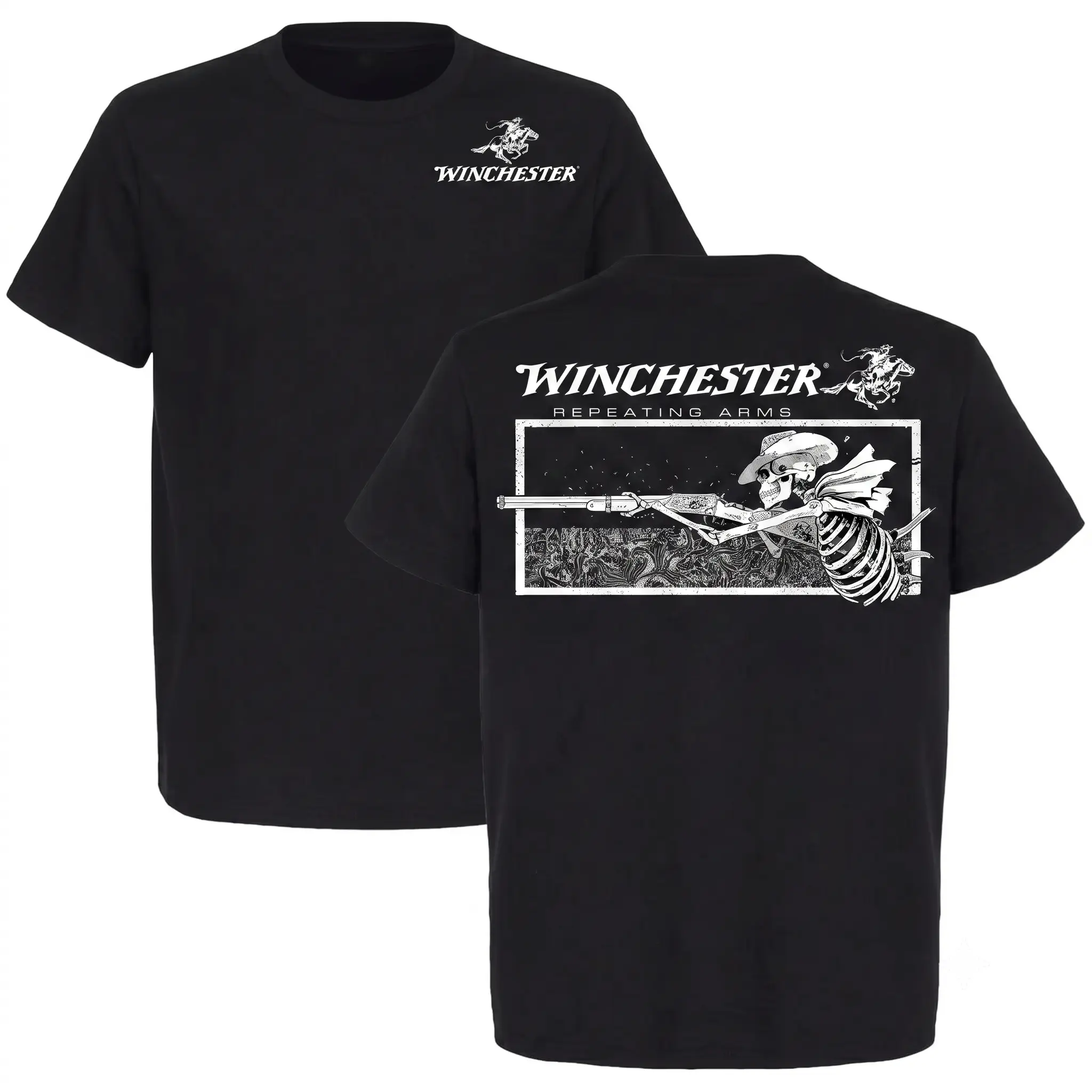 Winchester Deadshot Cowboy 2 Sided T-Shirt, Outdoors Shirt, Hunting, Tactical Gear, Made in USA Men's T-shirt