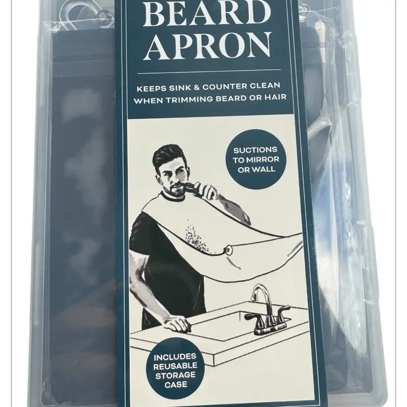 Beard Shaving Apron, Beard Shaving Apron, Creative Wall Mirror Suction Haircut Wrap Cape, Beard Shaving Apron, Professional Hair Cape, Men