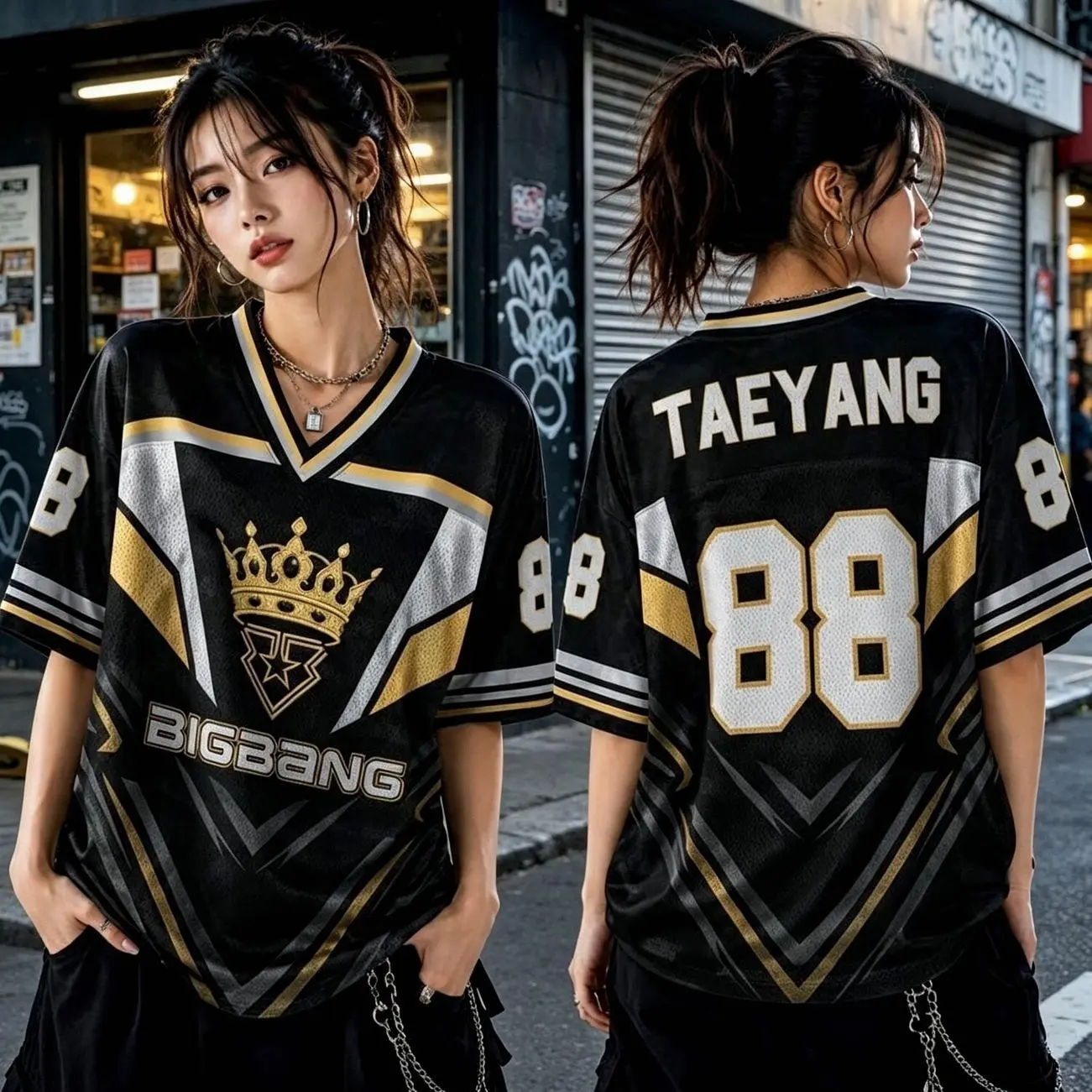 BIGBANG 2026 World Tour Mesh Jersey, Oversized Kpop Streetwear Shirt, VIP Fan Merch, Korean Concert Outfit, Breathable Sports Tee 14D