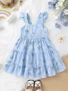 Kids Toddler Baby Girls Rainbow Dress Princess Sleeveless Beach Butterfly Sundress