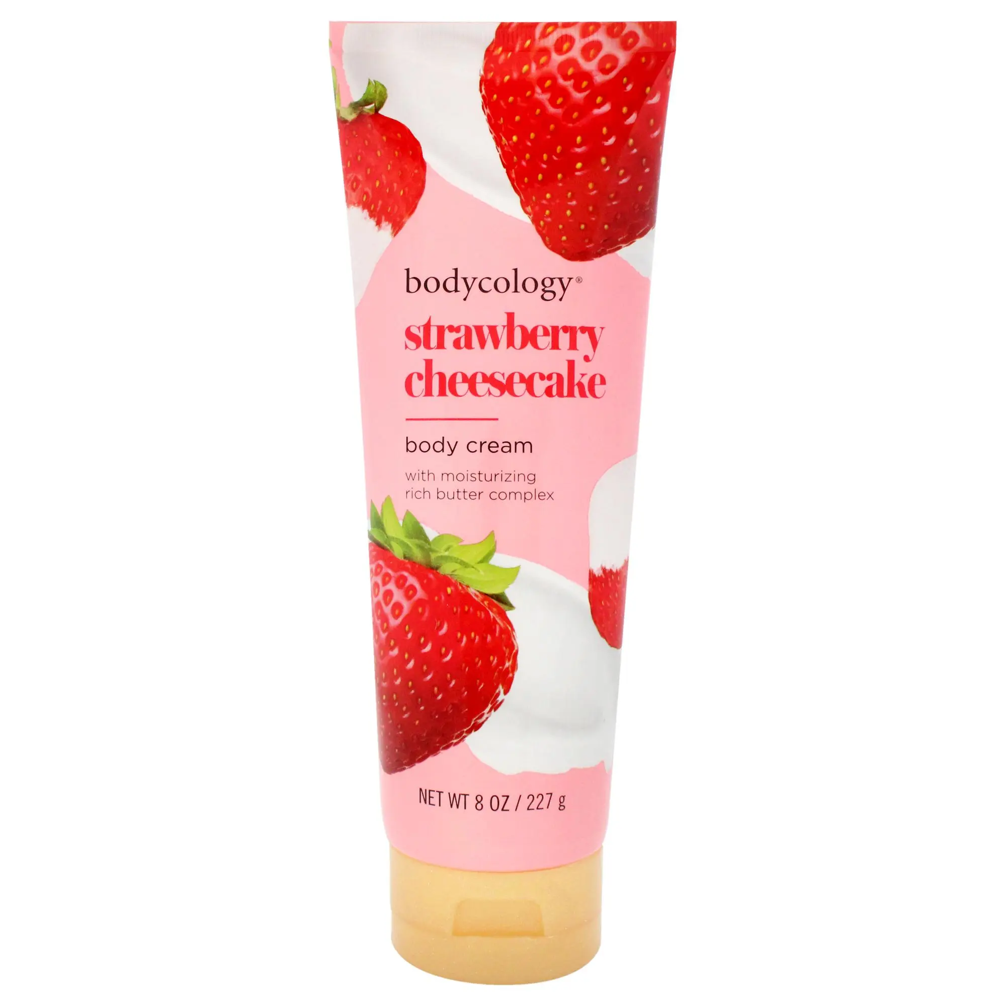 Body Cream - Bodycology Strawberry Cheesecake Hydrating Moisturizer for Women, 8oz Fragrance Body Care Product, Moisturizers