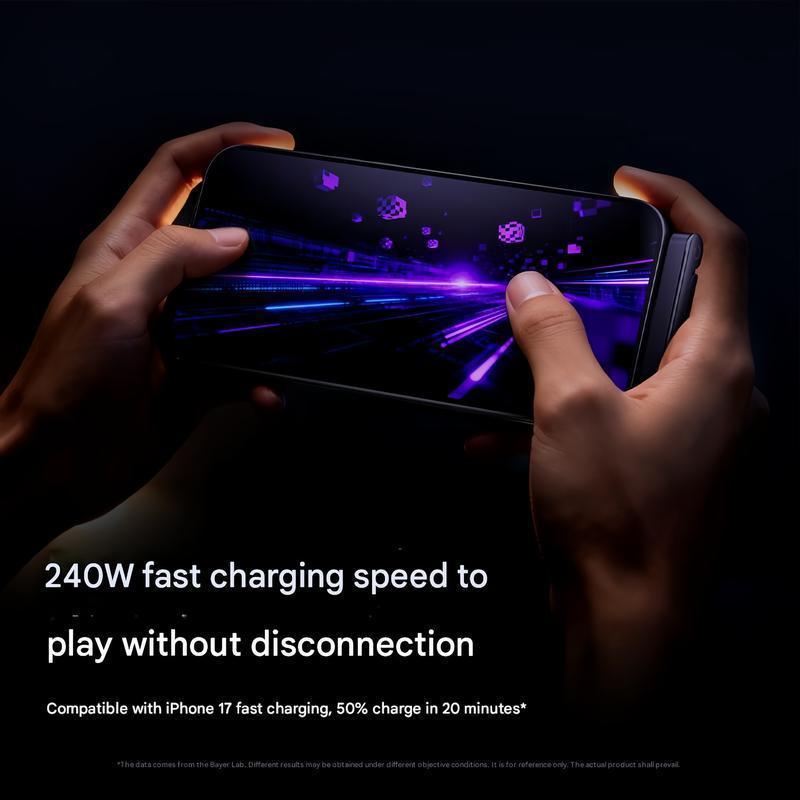 Invisible Holder Charging Cable, 1.5m Length 240W Super Fast Charging 2-in-1 Charging Cord & Phone Stand, Suitable for Gaming, Office and Travel Scenarios, Compatible,iPhone, Samsung&Type-C Interface Devices, Black Version lightning Black Data Cable