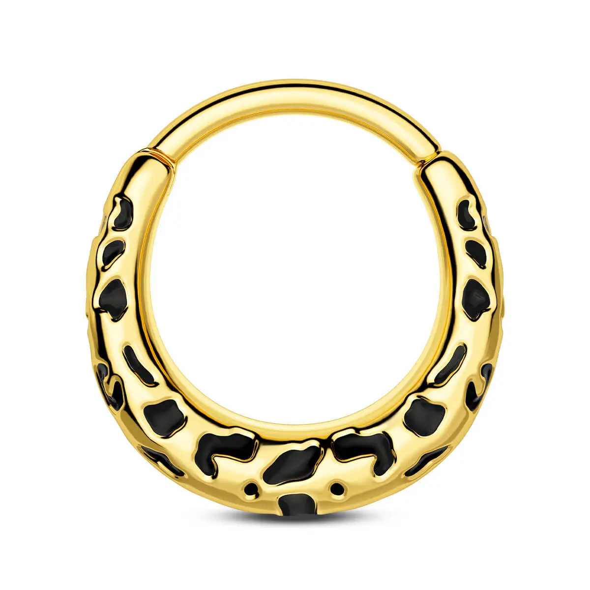 Oufer 16G Leopard Print Segment Septum and Daith Ring