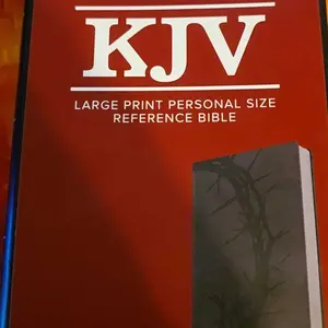 KJV Large Print Personal Size Reference Bible, Charcoal LeatherTouch Crown of Thorns, KJV Holy Bible, Red Letter, Pure Cambridge Text, Presentation Page, Cross-References, Full-Color Maps Imitation Leather – Large Print, April 15, 2019