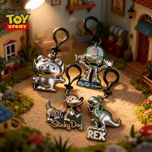 Toy Story Officially Licensed PVC Keychain Figurine Bag Clip Charms Buzz Lightyear Rex Slinky Dog Alien Gift Anime Collector Keyring Backpack Decor Set Disney