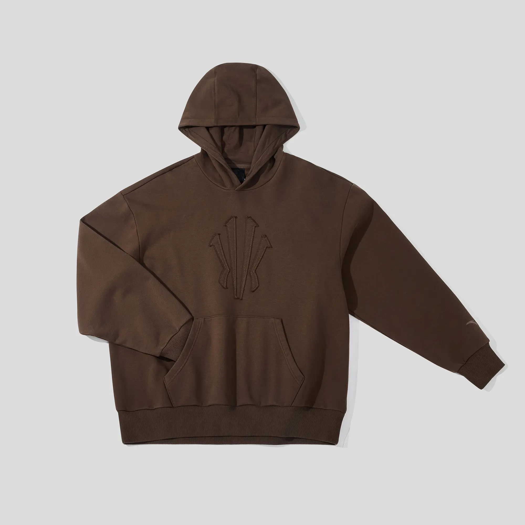 ANTA Hélà Crest Hoodie  Kyrie Irving Long-sleeves Brown Sweatshirts Yops Cotton Polyester Fabric