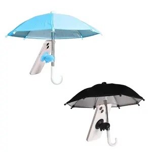 2pcs Cell Phone Umbrella for Sun Shade, Universal Adjustable Cute Phone Shade Umbrella with Piggy Style Suction Cup, Outdoor Anti-Glare Stand Sun Visor Accessories Silicone
