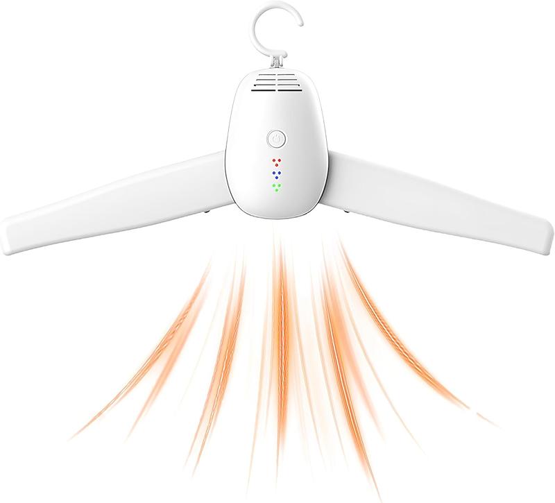 Electric portable dryer - Mini dryer, ultra quiet motor portable dryer, foldable clothes rack, three-layer travel timer, suitable for business travel