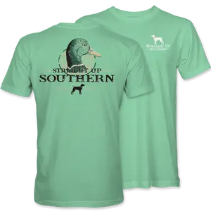 Straight Up Southern Mallard Portrait T-Shirt – Mint