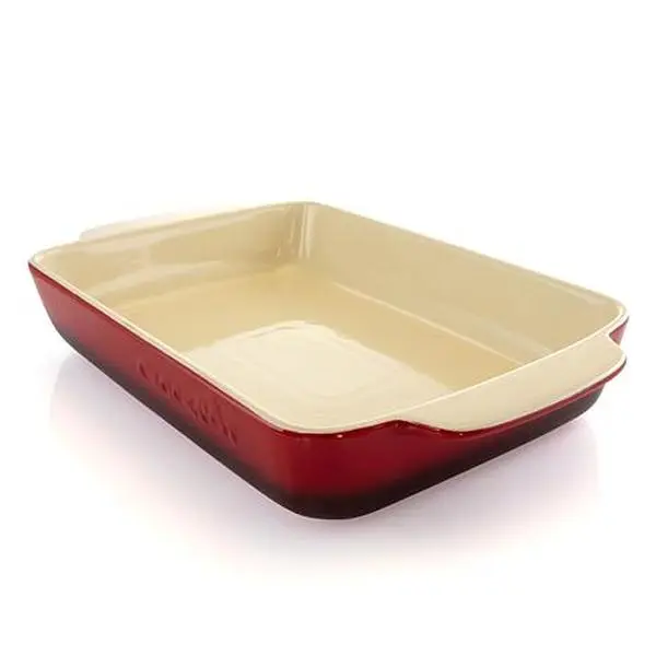 CrockPot Artisan 5.6 Quart Stoneware Bake Pan in Red