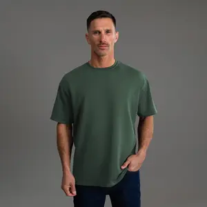 Cumulus Drop Shoulder T-Shirt - Moss