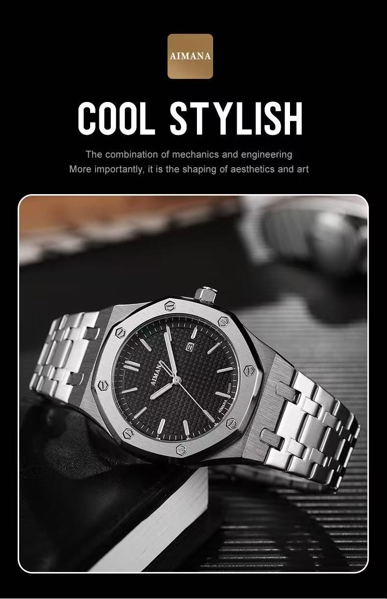 Men’s Luxury Formal Quartz Watch–Featuring a square stainless steel case with a luminous dial,water and scratch resistance, and a date display.A stylish and versatile luxury timepiece(Randomly give away an elegant,and stylish women's watch) Men’s Luxury Formal Quartz Watch–Featuring a square stainless steel case with a luminous dial,water and scratch resistance, and a date display.A stylish and versatile luxury timepiece(Randomly give away an elegant,and stylish women's watch)