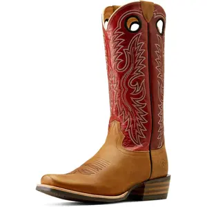 Ariat Men's Ringer Cowboy Boot with ATS Technology Ergonomic Support TekStep Cushioning Duratread Sole Goodyear Welt Construction 14" Shaft Pull Holes