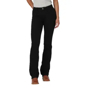 Wrangler Ladies Ultimate Mid-Rise Black Riding Bootcut Jeans 112337772