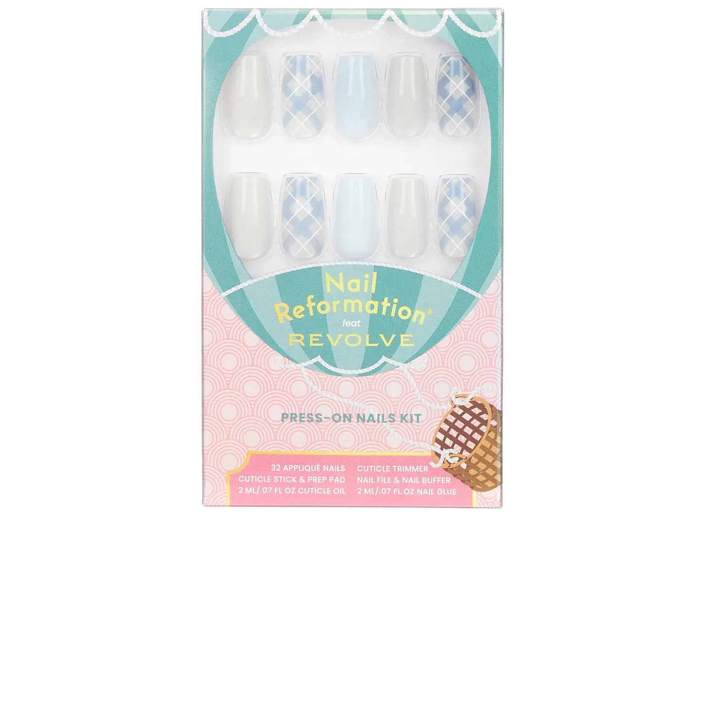 Nail Reformation x REVOLVE Cloud Plaid Press On Nails