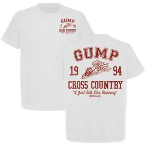 Forrest Gump Cross Country GUMP 1994 I Just Felt Like Running Vintage T-Shirt Retro Meme Graphic Tee